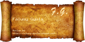 Falusy Gyula névjegykártya